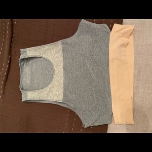 Outdoor Voices Tri-Tone Slashback Crop